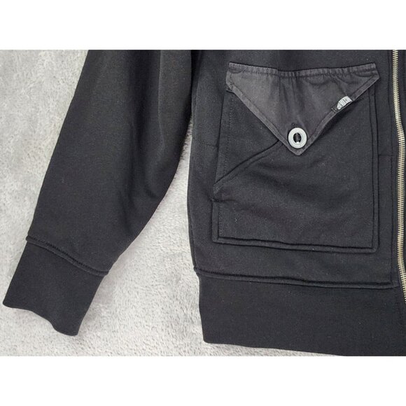 Volcom Jacket Mens Small Black Sherpa Lined Full Zip Hooded Long Sleeve Coat - Picture 10 of 12